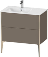 Duravit XViu Waschtischunterbau bodenstehend 810 mm mit 2 Auszügen, weiß matt, Tip-On Technik