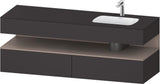DURAVIT Qatego Einbauwaschtisch mit Konsolenwaschtischunterbau 1600 mm Weiß Matt