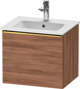 DURAVIT D-Neo Waschtischunterbau 510 mm Eiche Schwarz Matt mit Bronze Griff