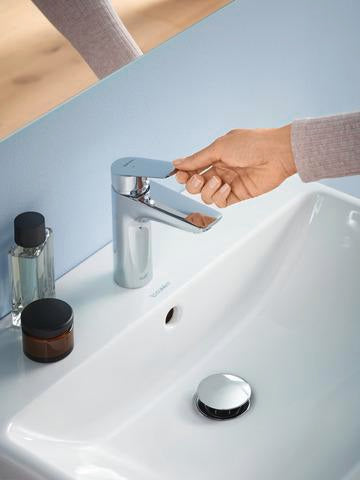 Duravit No.1 Einhebel-Waschtischmischer mit Zugstange, Chrom – 106 mm Ausladung
