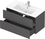 Duravit L-Cube Waschtischunterbau 1020 mm taupe matt – wandhängend, 2 Schubkästen, Tip-On