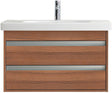 Duravit D-Code Möbelwaschtisch 850 mm mit Überlauf und Hahnlochbank – Weiß