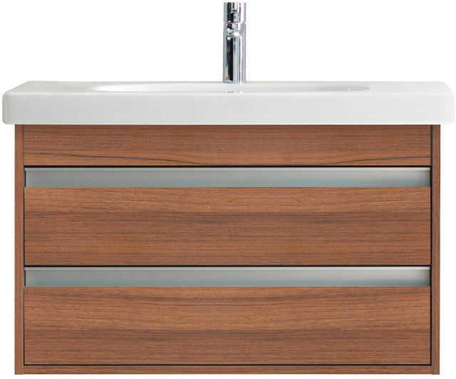Duravit D-Code Möbelwaschtisch 850 mm mit Überlauf und Hahnlochbank – Weiß