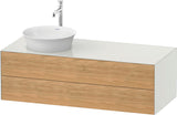 DURAVIT White Tulip Waschtischunterbau wandhängend 1300 mm mit 2 Schubkästen, weiß seidenmatt