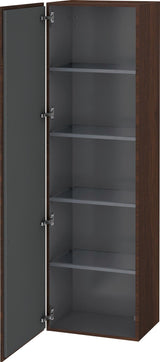 Duravit Hochschrank L-Cube 363x500x1760mm 1 Tür nussbaum gebürstet – Wandhängend mit Soft-Close