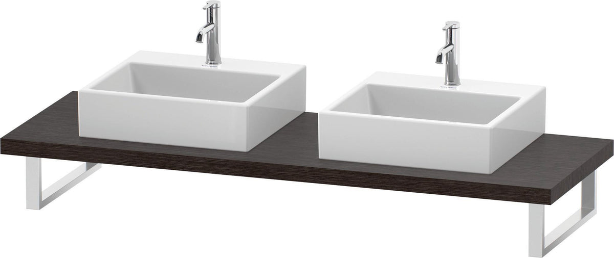 DURAVIT L-Cube Konsole variabel 45 mm weiß matt mit 2 Ausschnitten, 550 mm tief