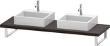 DURAVIT L-Cube Konsole variabel 45 mm weiß matt mit 2 Ausschnitten, 550 mm tief