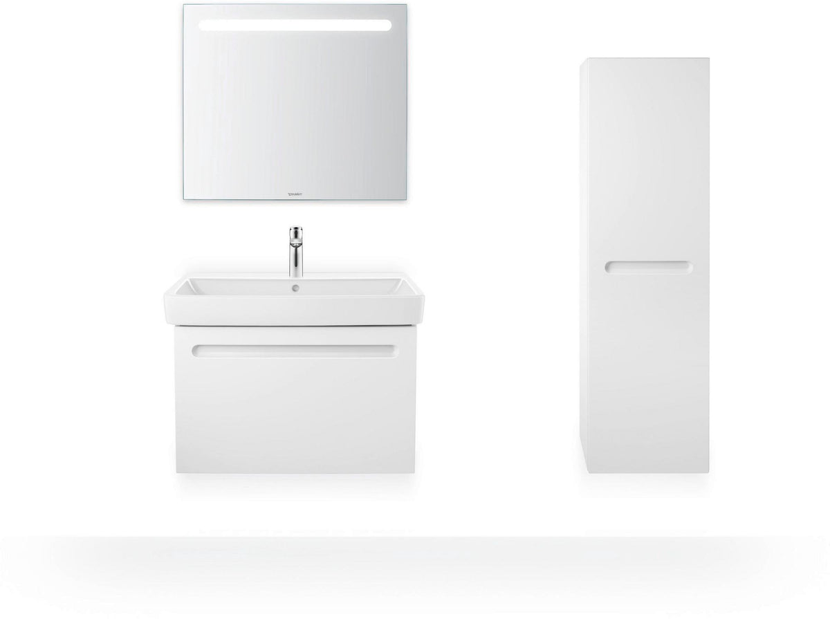 Duravit No.1 Möbelwaschtisch 550 mm weiß mit Überlauf und Hahnlochbank