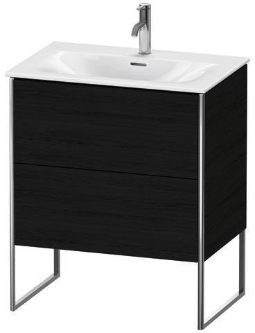DURAVIT XSquare Waschtischunterbau 710 mm mit Auszug und Fußgestell – Weiß Matt