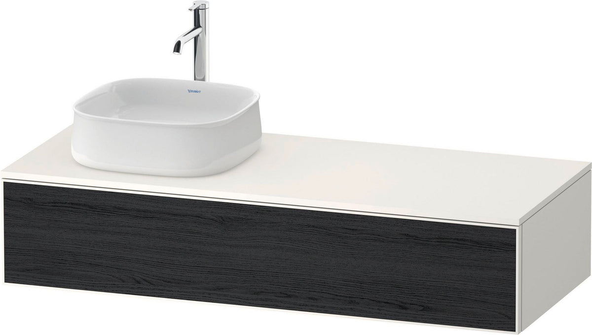 DURAVIT Zencha Konsolen-Waschtischunterbau 1300 mm Eiche Anthrazit mit Auszug