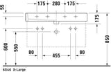 DURAVIT Waschtisch Vero 1000 mm mit Überlauf, Hahnloch Mitte, weiß