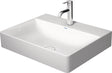 Duravit DuraSquare Waschtisch 600 mm weiß mit Hahnloch ohne Überlauf für Wandmontage