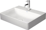 Duravit DuraSquare Waschtisch 600 mm weiß mit Hahnloch ohne Überlauf für Wandmontage