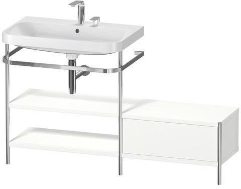 Duravit Happy D.2 Plus Waschtischunterbau 1400x490mm mit Metallkonsole supermatt