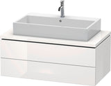 Duravit L-Cube Konsolenwaschtischunterbau 1020 mm betongrau matt mit 2 Schubkästen und Tip-On-Technik