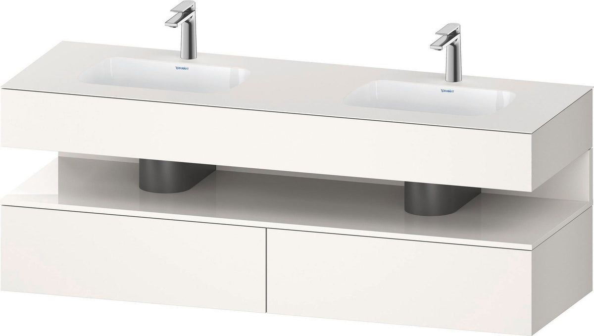 DURAVIT Qatego Studio F. A. Porsche Waschtischset 1600 mm mit Konsolenwaschtischunterbau, 2 Auszüge