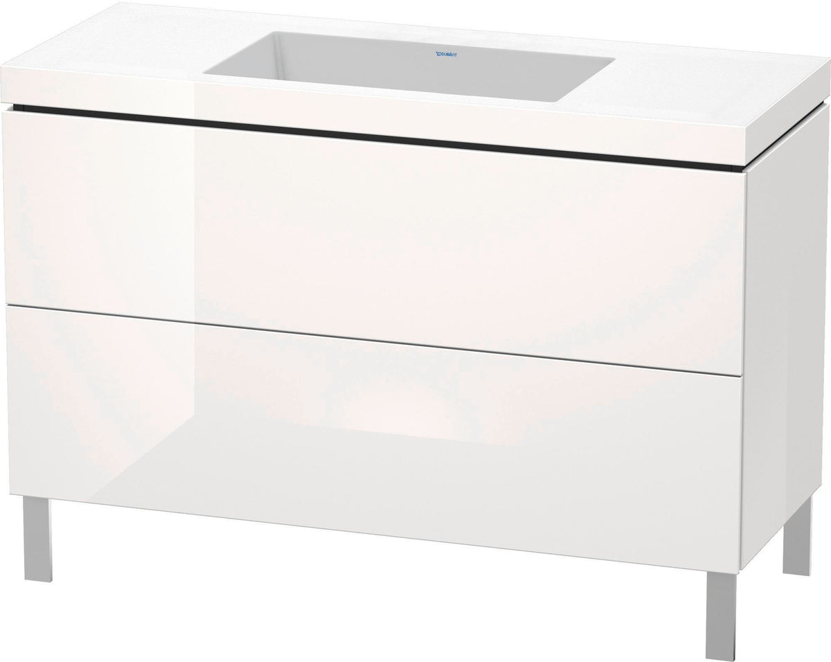 DURAVIT L-Cube Waschtischset 1200 mm mit Vero Air, 2 Auszüge, Weiß Matt, bodenstehend