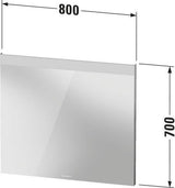 DURAVIT Licht & Spiegel Wandspiegel 600x700mm mit Beleuchtung, Heizung & Sensorschalter – Weiß