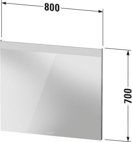 DURAVIT Licht & Spiegel Wandspiegel 400x700mm beleuchtet IP44 mit Befestigungsmaterial