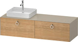 Duravit White Tulip Waschtischunterbau 1600 mm Nussbaum links von Philippe Starck