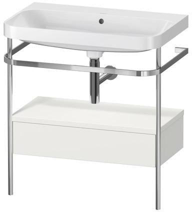 Duravit Waschtischset Happy D.2 Plus 775x490mm Taupe Supermatt – Einrichtungssystem Nussbaum Mitte