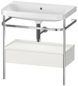 Duravit Waschtischset Happy D.2 Plus 775x490mm Taupe Supermatt – Einrichtungssystem Nussbaum Mitte