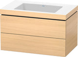 Duravit L-Cube c-bonded Waschtischset 800 mm mit Vero Air, 2 Schubkästen, Mediterrane Eiche