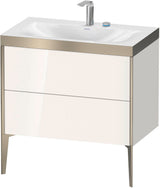 DURAVIT XViu c-bonded Waschtischset bodenstehend 800 mm mit 2 Auszügen und Push-Open
