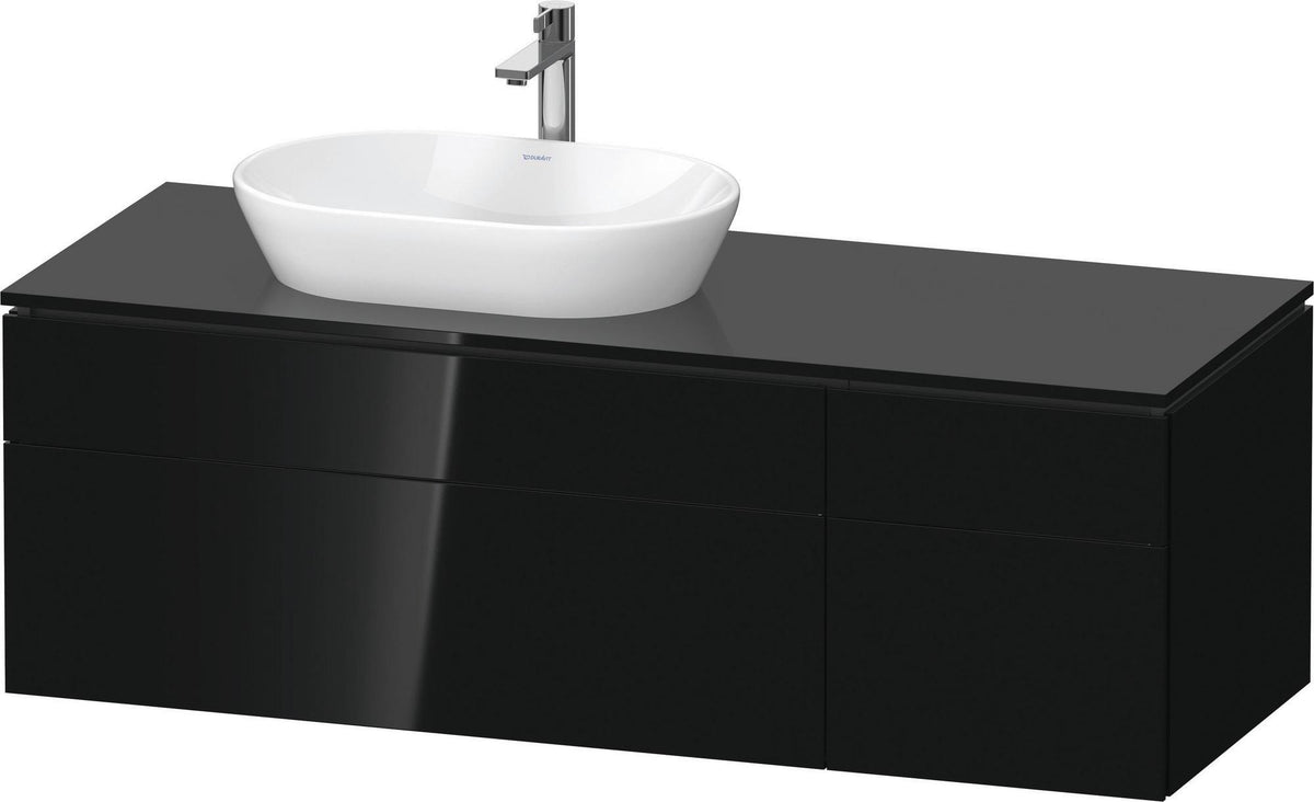Duravit L-Cube Waschtischunterbau 1420 mm Taupe supermatt mit Tip-On Technik
