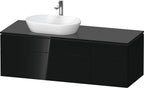 schwarz hochglanz / Mitteldichte Faserplatte (MDF) / 2 Schubkästen, 2 Auszüge