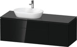 Duravit L-Cube Waschtischunterbau 1420 mm Taupe supermatt mit Tip-On Technik