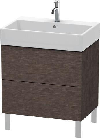 Duravit L-Cube Waschtischunterbau 684 mm Amerikanisch Nussbaum mit Tip-On-Technik