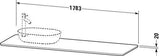 DURAVIT Luv Quarzsteinkonsole 1783 mm weiß struktur mit 1 Ausschnitt links