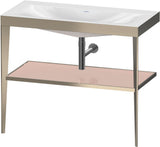 Duravit XViu c-bonded Waschtischset 1000 mm mit Metallkonsole, weiß hochglanz / schwarz matt – inkl. Waschschüssel