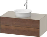 DURAVIT White Tulip Wand-Waschtischunterbau 1000 mm, 2 Schubkästen, Weiß Seidenmatt, LED