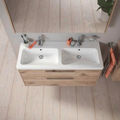 DURAVIT D-Code Spiegelschrank 1200 mm mit LED-Beleuchtung, 2 Türen, Front- und Innenspiegel