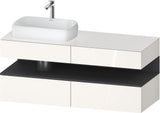 DURAVIT Qatego Studio F. A. Porsche Konsolenwaschtischunterbau 1400 mm Weiß Matt mit LED-Nischenbeleuchtung