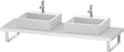 DURAVIT L-Cube Konsole variabel 45 mm weiß matt mit 2 Ausschnitten, 550 mm tief