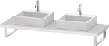 DURAVIT L-Cube Konsole variabel 45 mm weiß matt mit 2 Ausschnitten, 550 mm tief