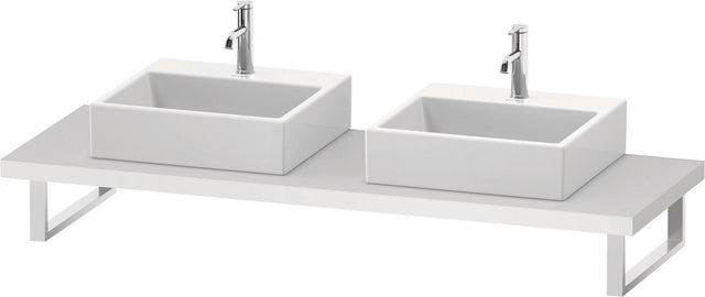 DURAVIT L-Cube Konsole variabel 45 mm weiß matt mit 2 Ausschnitten, 550 mm tief