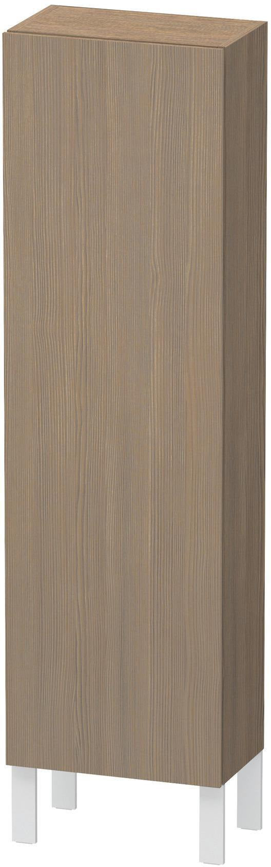 Duravit Halbhochschrank L-Cube 243x400x1320mm 1 Tür links, Amerikanisch Nussbaum
