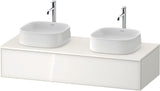 Duravit Zencha Konsolen-Waschtischunterbau 1300 mm Eiche Anthrazit mit Tip-on und Soft-Close