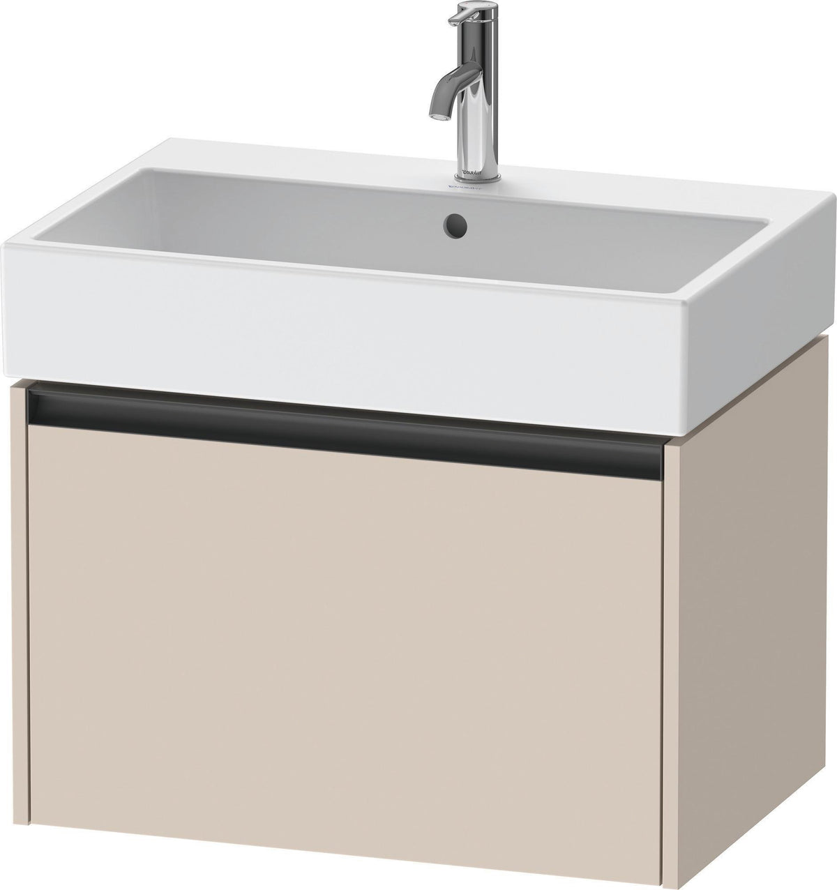 Duravit Waschtischunterbau Ketho.2 wandhängend 684 mm betongrau matt mit 1 Auszug