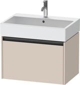 Duravit Waschtischunterbau Ketho.2 wandhängend 684 mm betongrau matt mit 1 Auszug