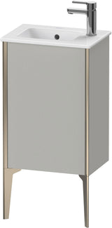 DURAVIT XViu Waschtischunterbau bodenstehend 594 mm betongrau matt, 1 Tür rechts – ohne Griff, mit Tip-On-Technik