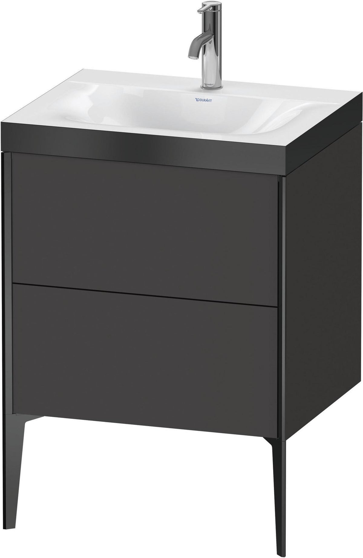 DURAVIT XViu c-bonded Waschtischunterbauset 610x600x480 mm mit 2 Auszügen und Tip-on-Technik