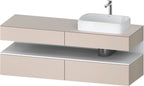 taupe matt / Nische weiß matt, mit Siphonausschnitt und Schürze / sonstige