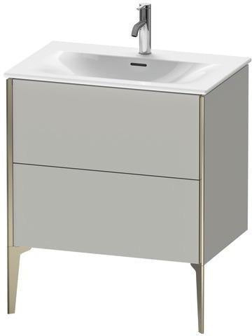 DURAVIT XVIU Waschtischunterbau 710 mm mit 2 Auszügen in Champagner Matt