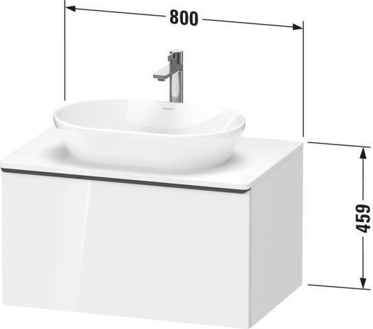 Duravit D-Neo Konsolenwaschtischunterbau 800 mm Eiche Terra Matt mit Auszug