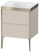 Duravit Möbelwaschtischset XVIU 600x480mm mit Viu Waschtisch und Nussbaum-Einrichtungssystem